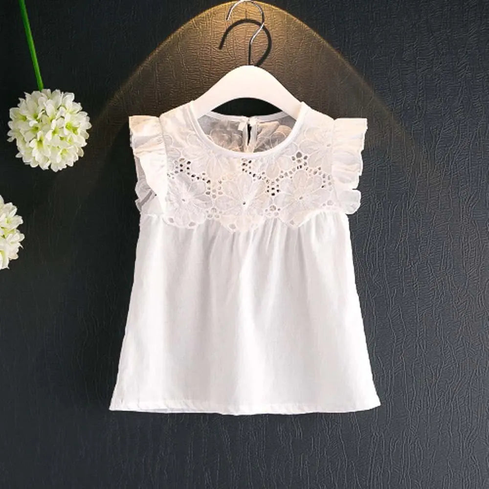 Girls Lace Top And Shorts Set