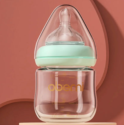 Wide Bore Glass Baby Bottle for Newborns - 120ml and 150ml